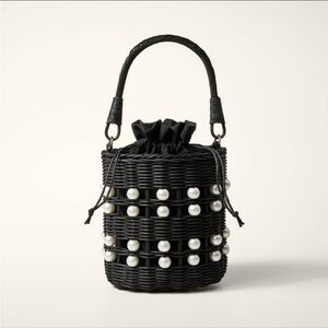 Kate Spade New York for Target pearl embellished basket bucket Bag